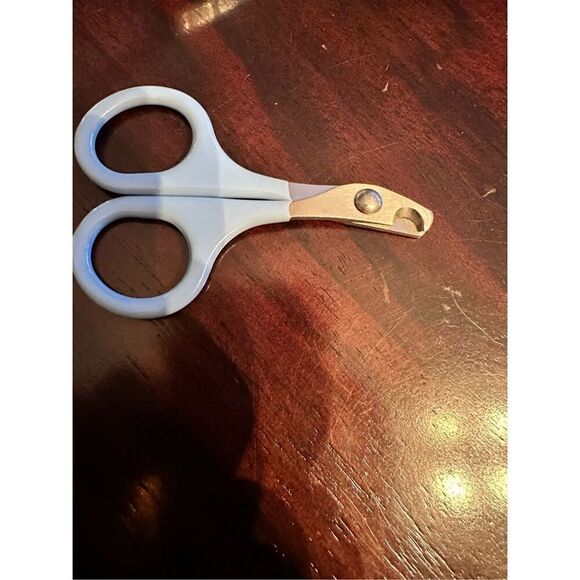 Bamboo Cat Nail Scissors with Styptic File and Carrying Case, blue/white, stainl - Picture 3 of 3